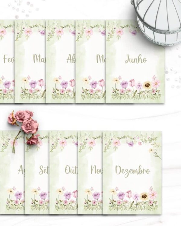 COMBO 8 Agendas 2026 e Permanente com/sem Versículo Floral (Bicho Papel) - Imagem 3