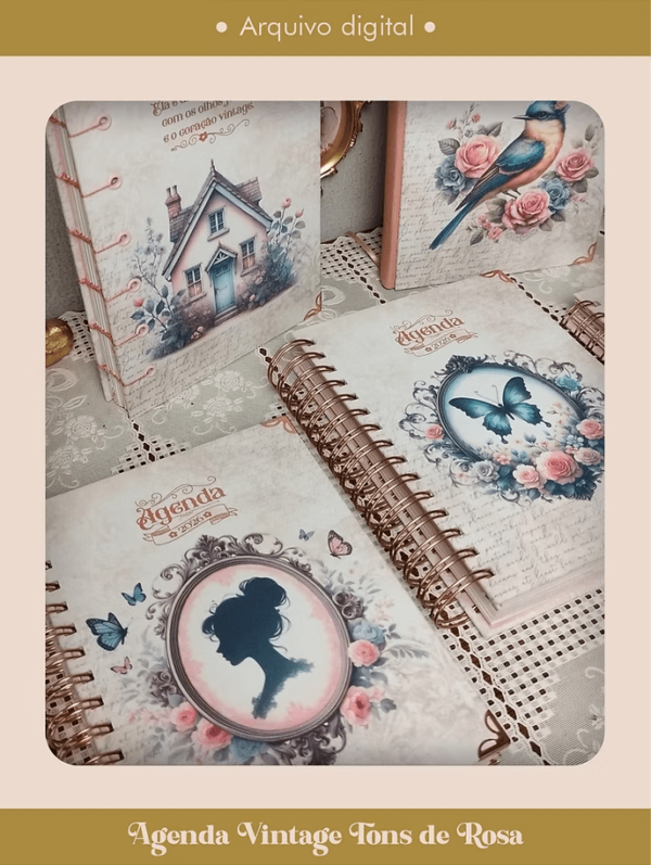 Capas Coleção Vintage Tons de Rosa (Perfeito Miolo) - Imagem 5