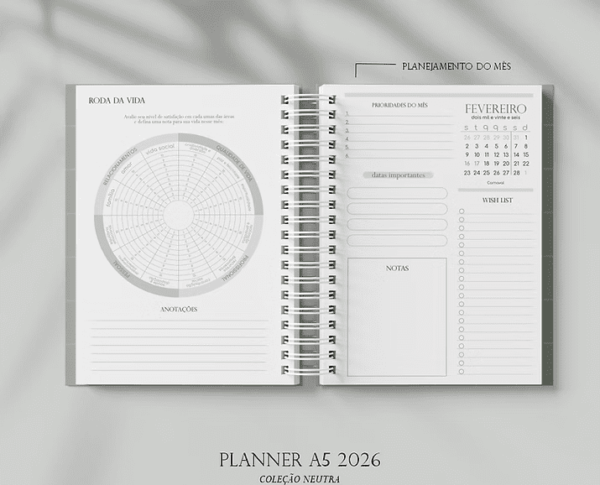 Planner A5 Neutro 2026 (Estúdio G19) - Imagem 5