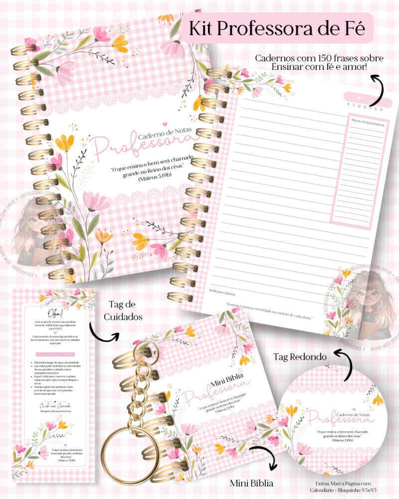 AD. Super Kit Querida Professora - Encaderna com Amor