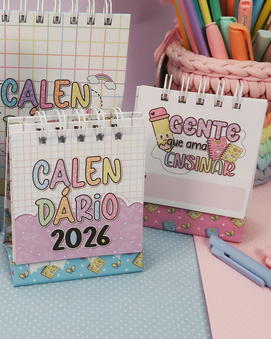 Calendários A6 e Mini 2026 – Professores (Mimos Personalizados)