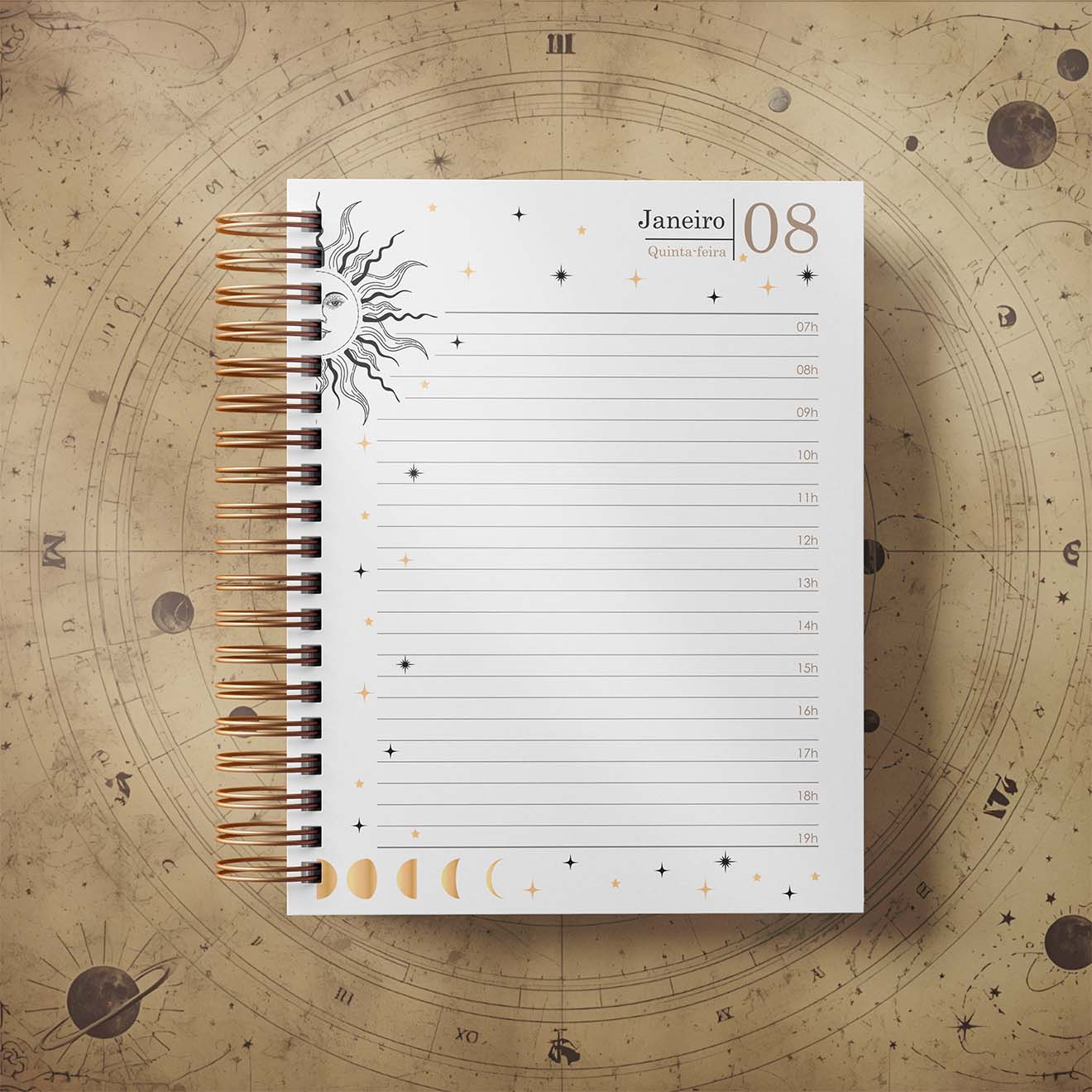 Arquivo Agenda Coleção Astros wire-o- Perfeito Miolo - Imagem 2