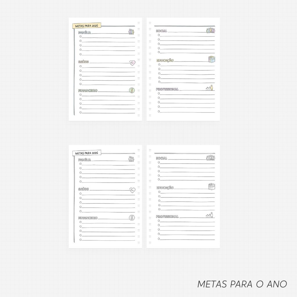 SUPER COMBO Planner Slim para Colorir 2026 - Imagem 11