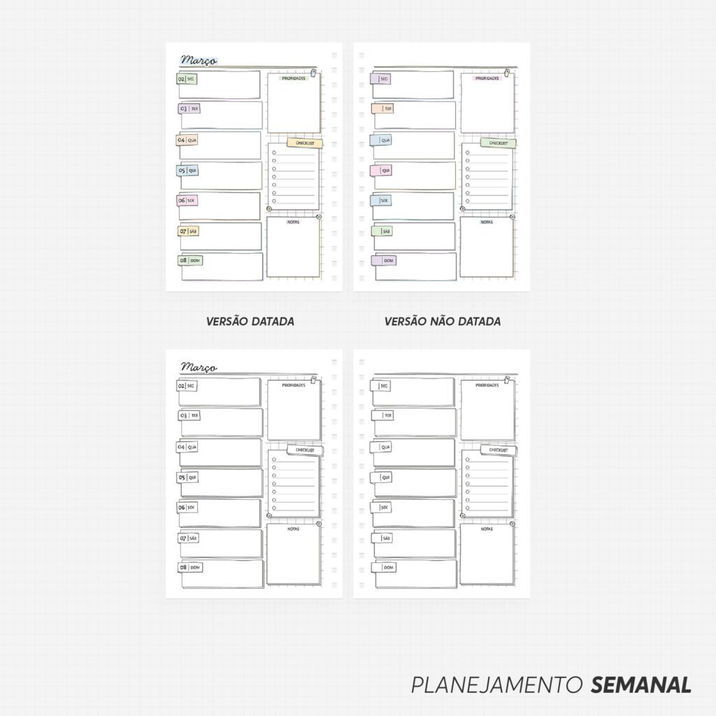 SUPER COMBO Planner Slim para Colorir 2026 - Imagem 7