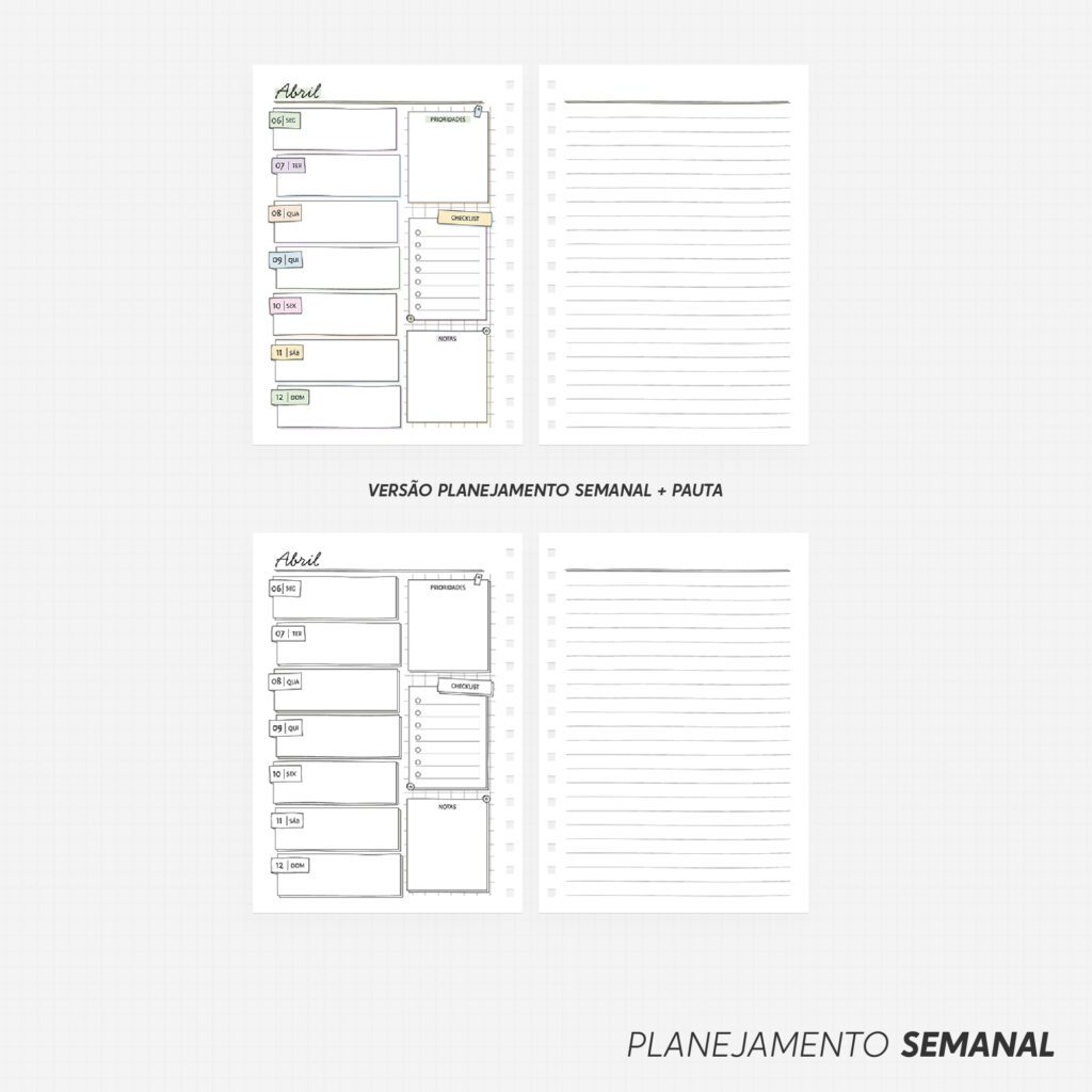 SUPER COMBO Planner Slim para Colorir 2026 - Imagem 6