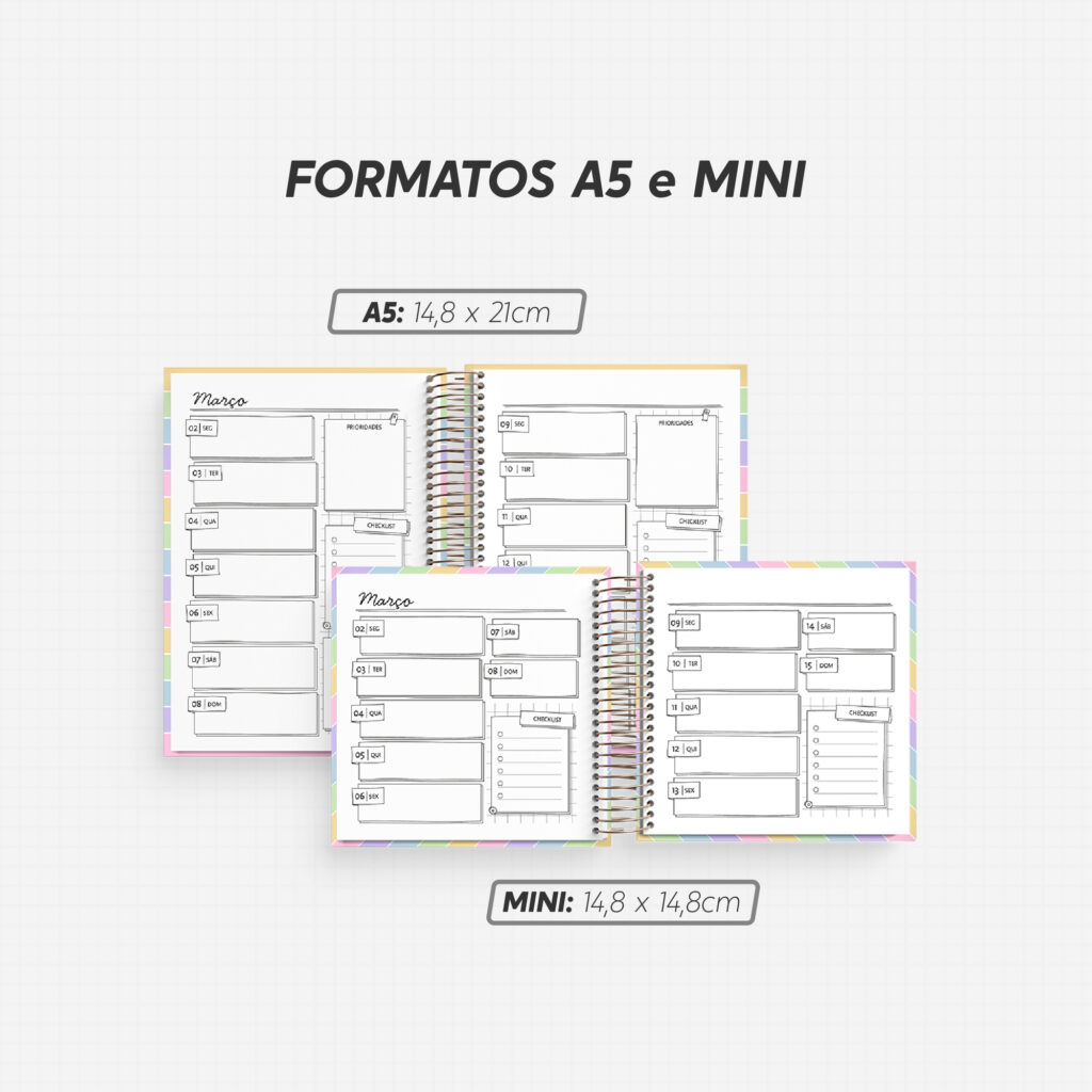 SUPER COMBO Planner Slim para Colorir 2026 - Imagem 3