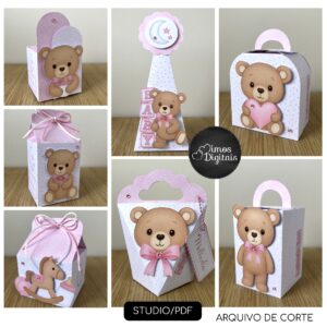 CHÁ DE BEBE URSINHA ROSA - Kit Festa Pronta