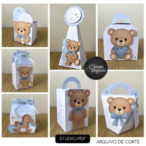 CHÁ DE BEBE URSINHO AZUL - Kit Festa Pronta