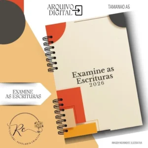 Caderno Examine as Escrituras – Permanente 2026 – Masculino (Rê Castori)