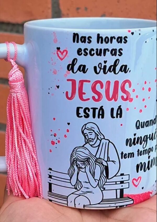 Arte para Caneca - Jesus tá lá 03 versões (caneca criativa)