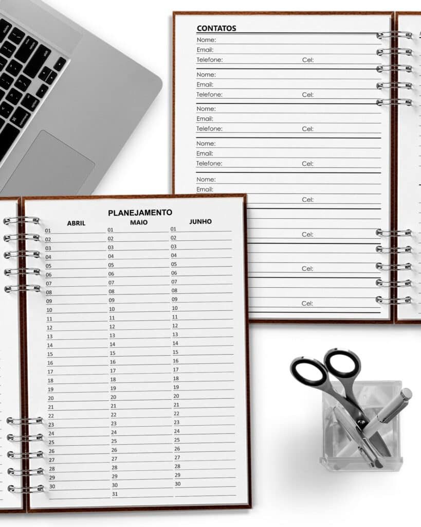 Super Combo 10 Agendas 2026 e Permanente Masculina com 5 Modelos de Capa (Bicho Papel) - Imagem 7