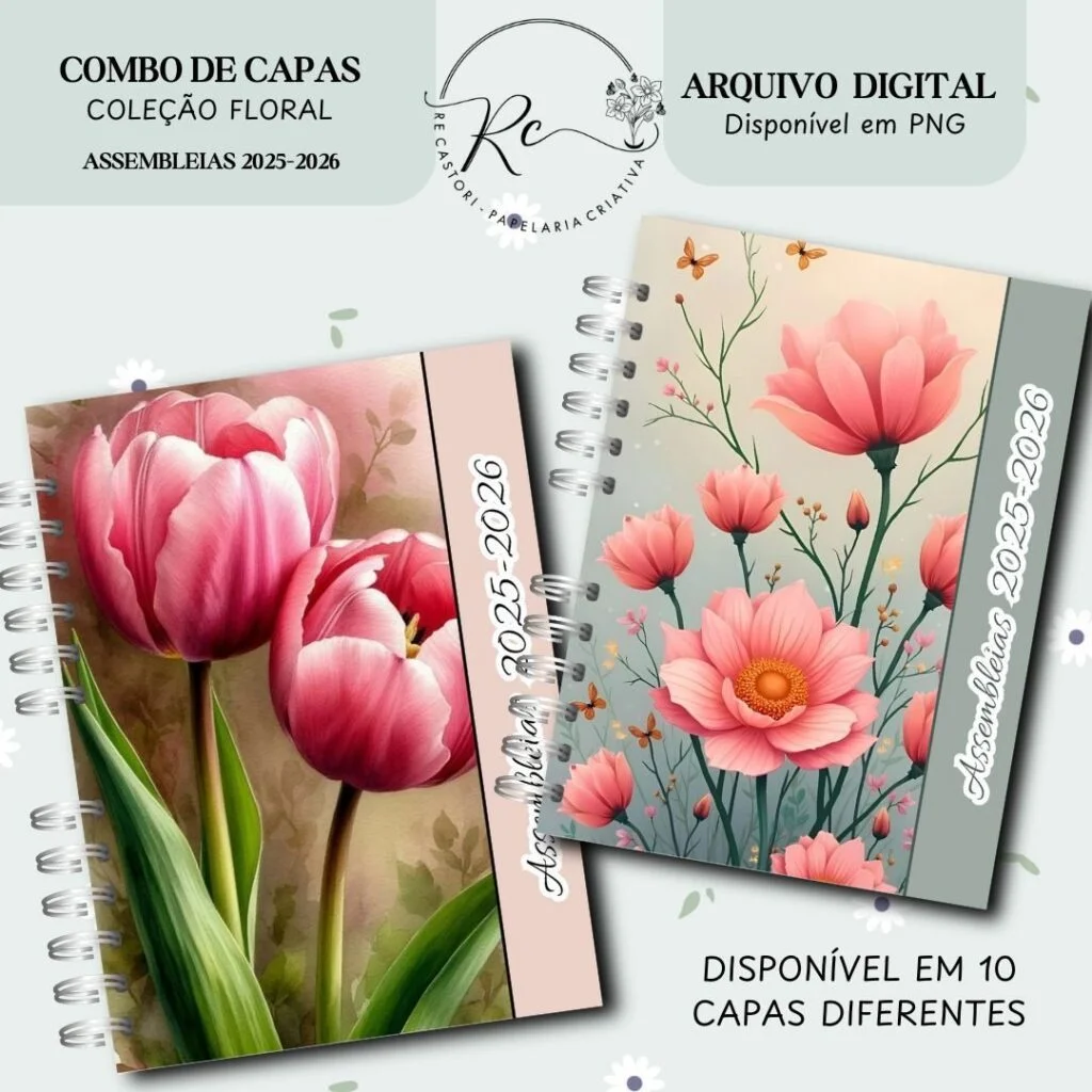 COMBO de Capas para Assmebleias 2025/2026 – Tema Floral (Re Castori) - Imagem 3