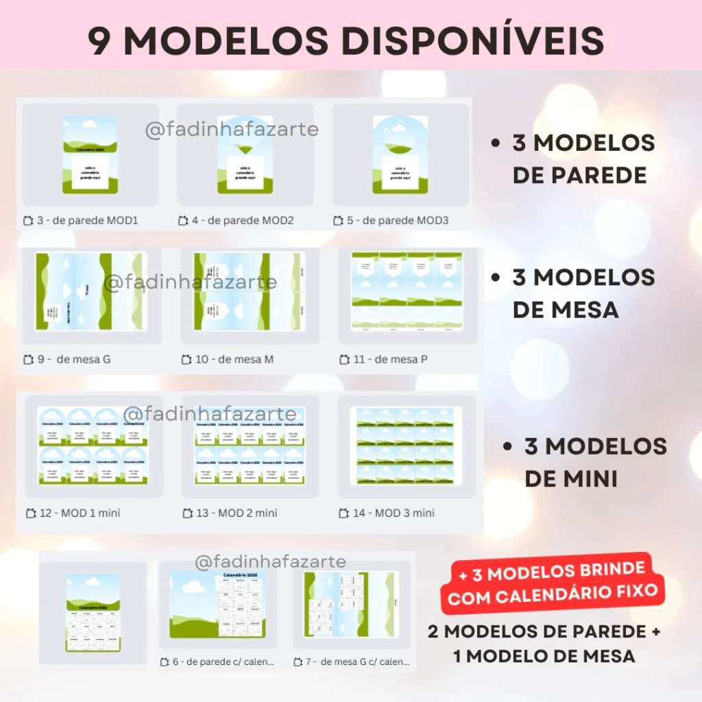 Molde Base para Calendários - Imagem 2