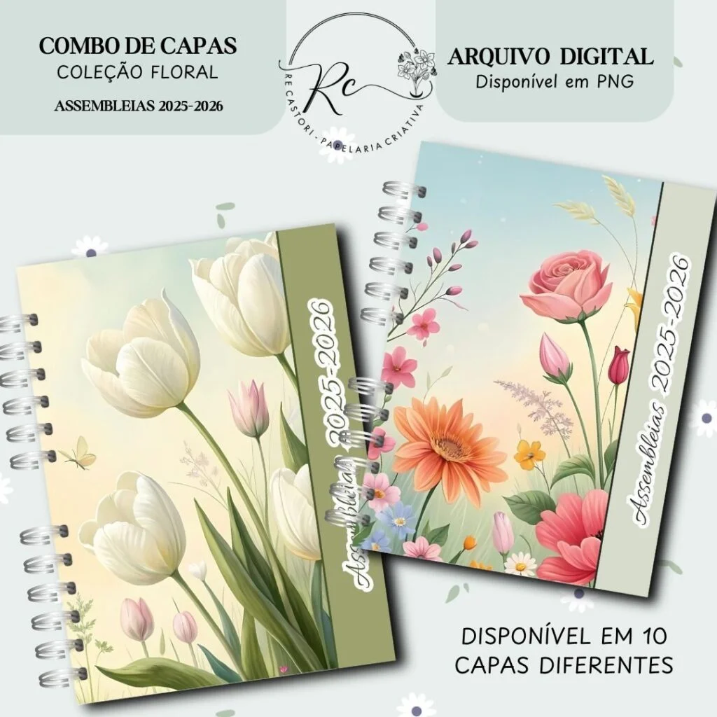 COMBO de Capas para Assmebleias 2025/2026 – Tema Floral (Re Castori) - Imagem 4