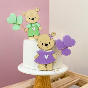 Ursinhos ela e ele Chá revelação - Topo de Bolo