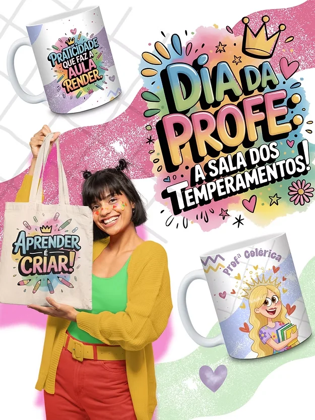 Professora & Seus Temperamentos - Artes Canecas