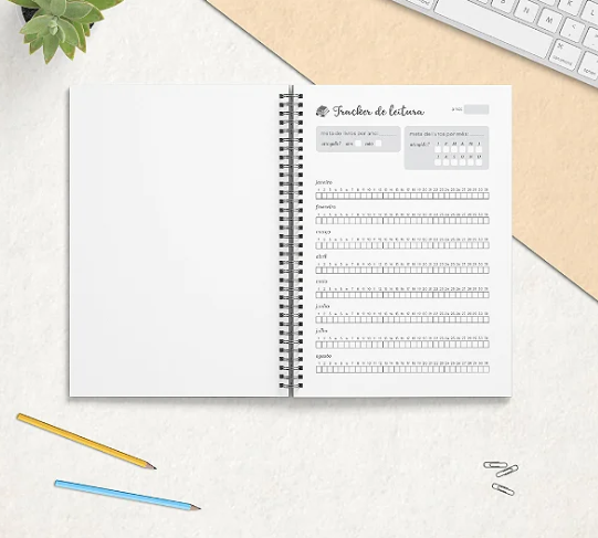 Miolo + Capa Diário de Leitura | ARQUIVO DIGITAL- make my memo - Imagem 3