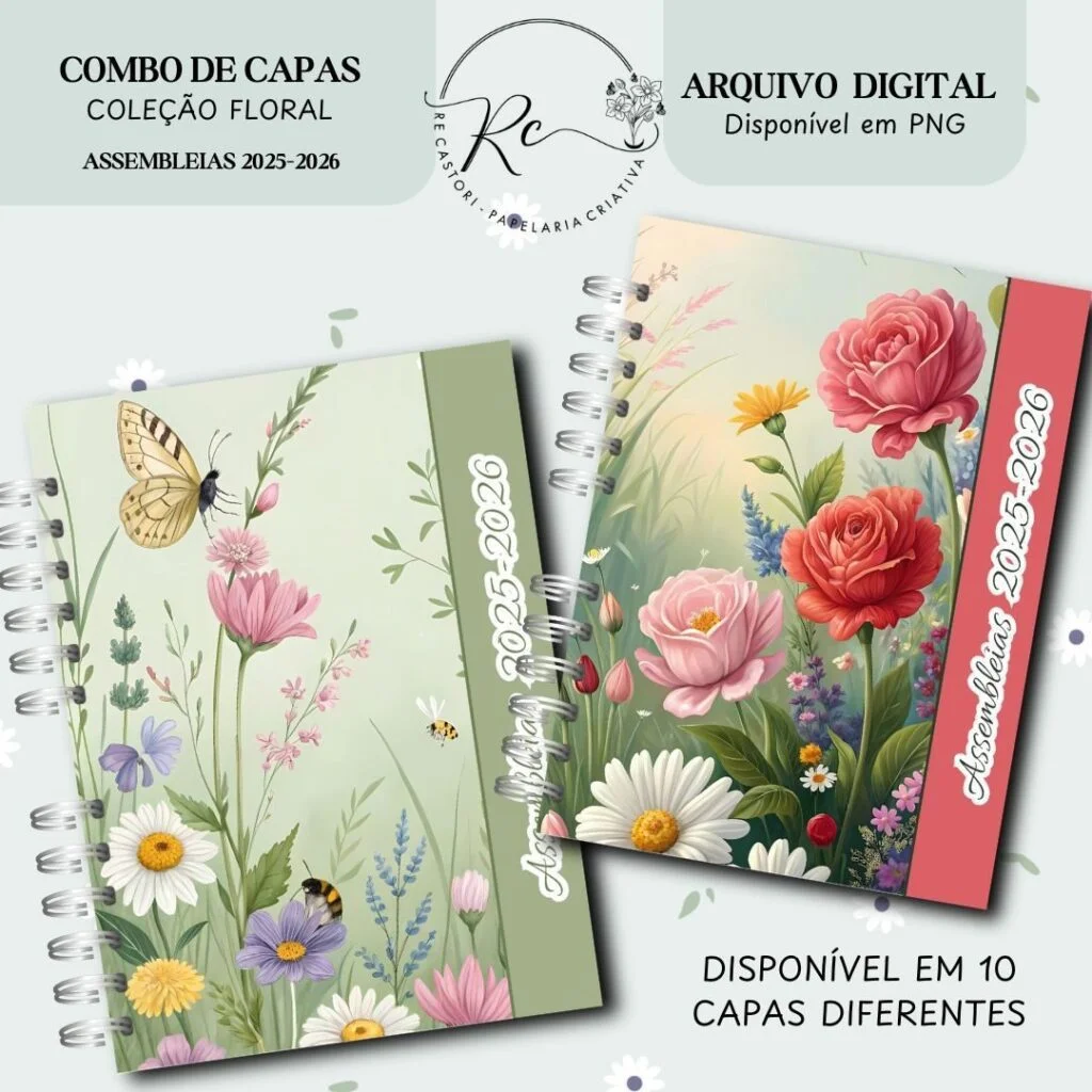 COMBO de Capas para Assmebleias 2025/2026 – Tema Floral (Re Castori) - Imagem 6