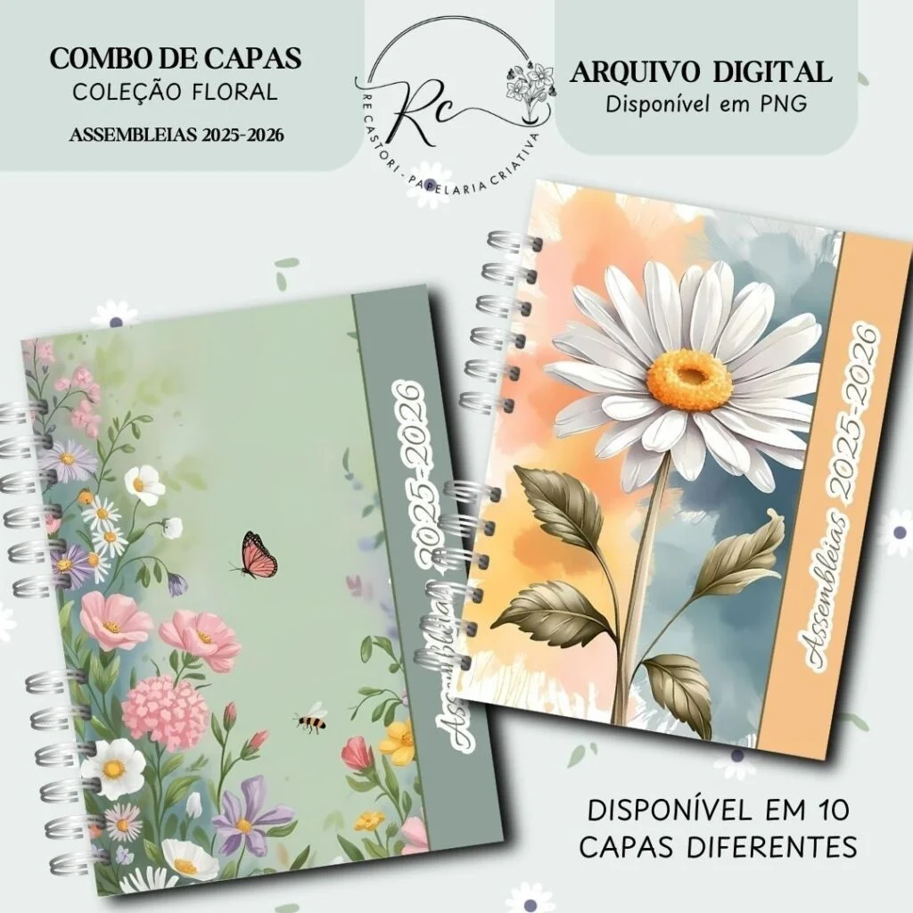 COMBO de Capas para Assmebleias 2025/2026 – Tema Floral (Re Castori) - Imagem 7