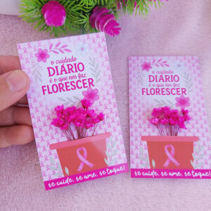 Card Mini Flores – Outubro Rosa