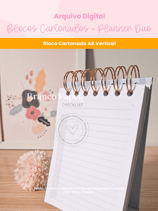 Blocos Cartonados + Planner Duo (Branco Papel) - Imagem 2