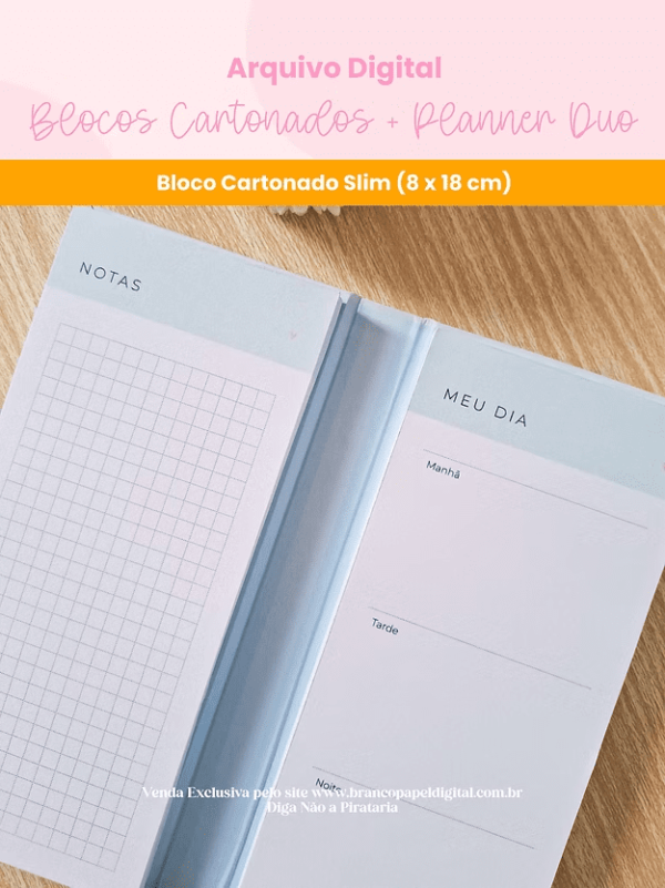 Blocos Cartonados + Planner Duo (Branco Papel) - Imagem 4