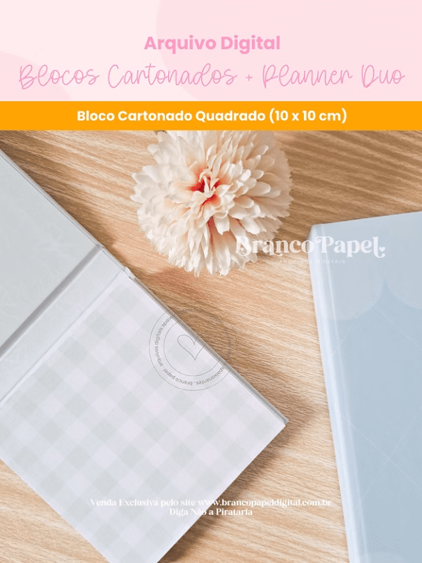 Blocos Cartonados + Planner Duo (Branco Papel) - Imagem 5