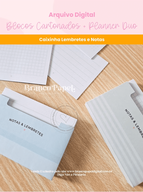 Blocos Cartonados + Planner Duo (Branco Papel) - Imagem 7