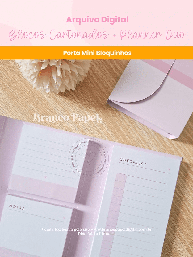 Blocos Cartonados + Planner Duo (Branco Papel)