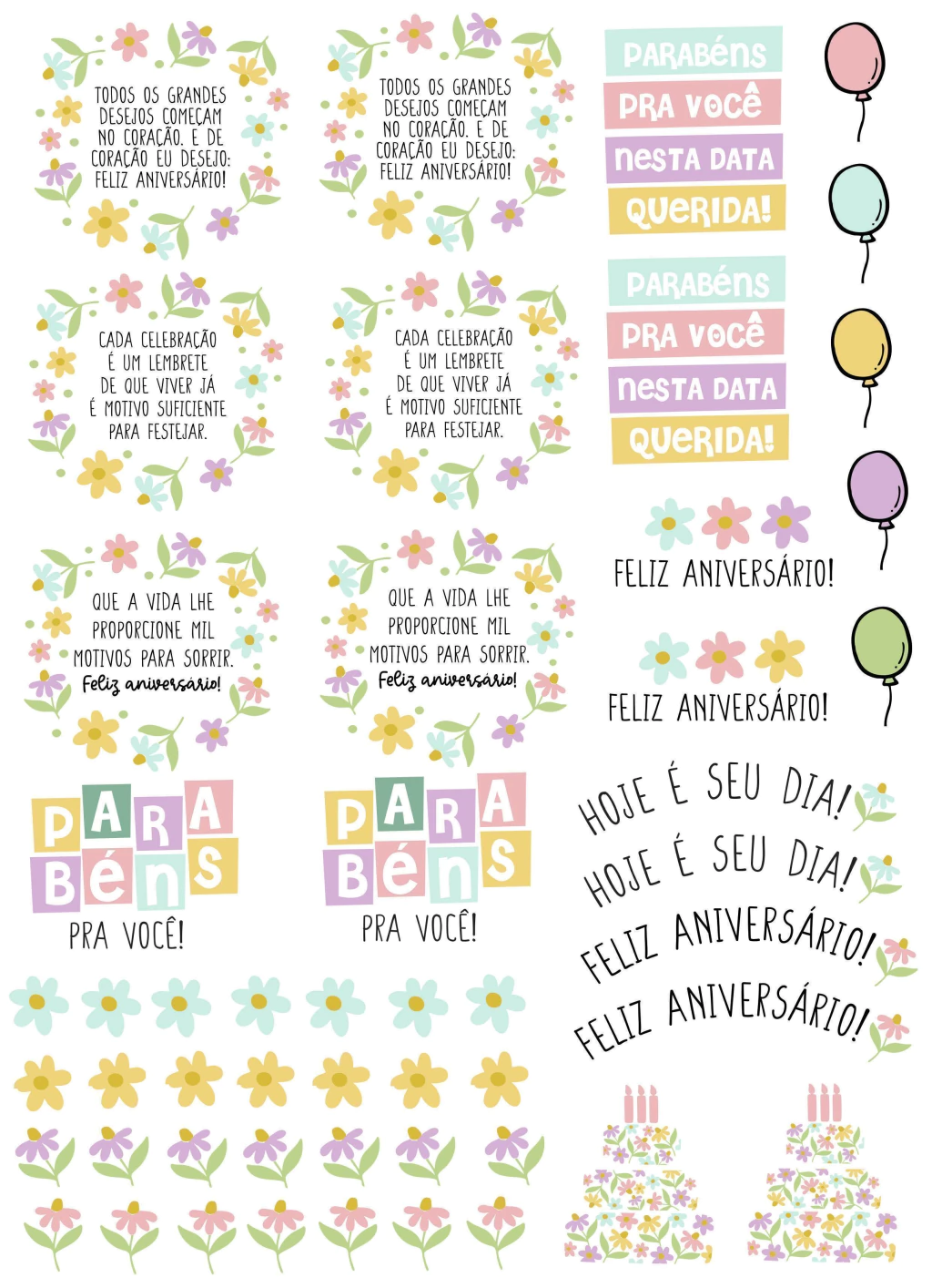 rquivo Digital DTF UV Aniversário (A4) - caneca básica