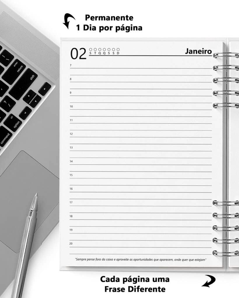 Super Combo 10 Agendas 2026 e Permanente Masculina com 5 Modelos de Capa (Bicho Papel) - Imagem 4