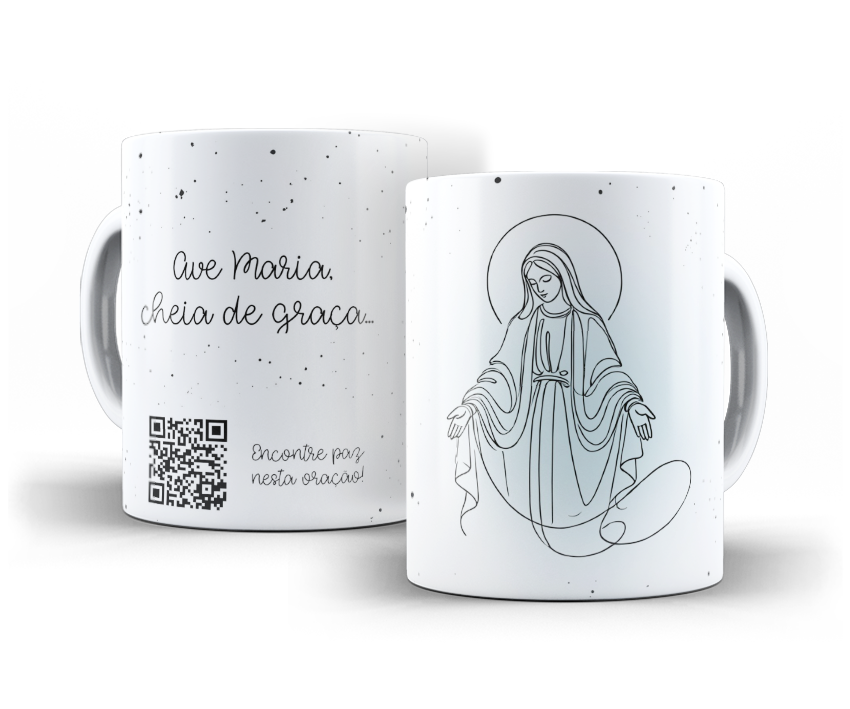 Religiosa com QR Code – Artes para Canecas - Imagem 17