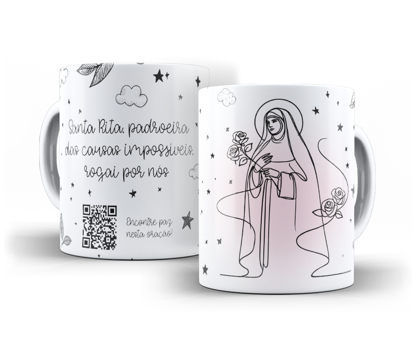 Religiosa com QR Code – Artes para Canecas - Imagem 8