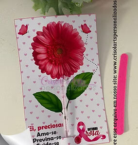 Card Mini lixa ou escovinha Outubro Rosa- Crisol