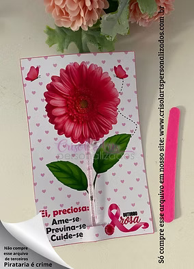 Card Mini lixa ou escovinha Outubro Rosa- Crisol