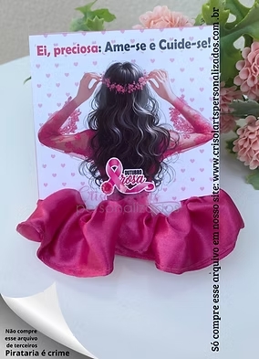 Card xuxinha vestido Outubro Rosa - Crisol