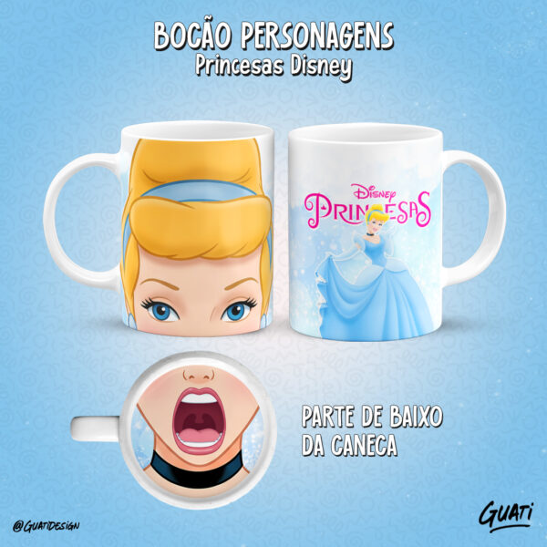 Bocão Princesas – Artes para Caneca