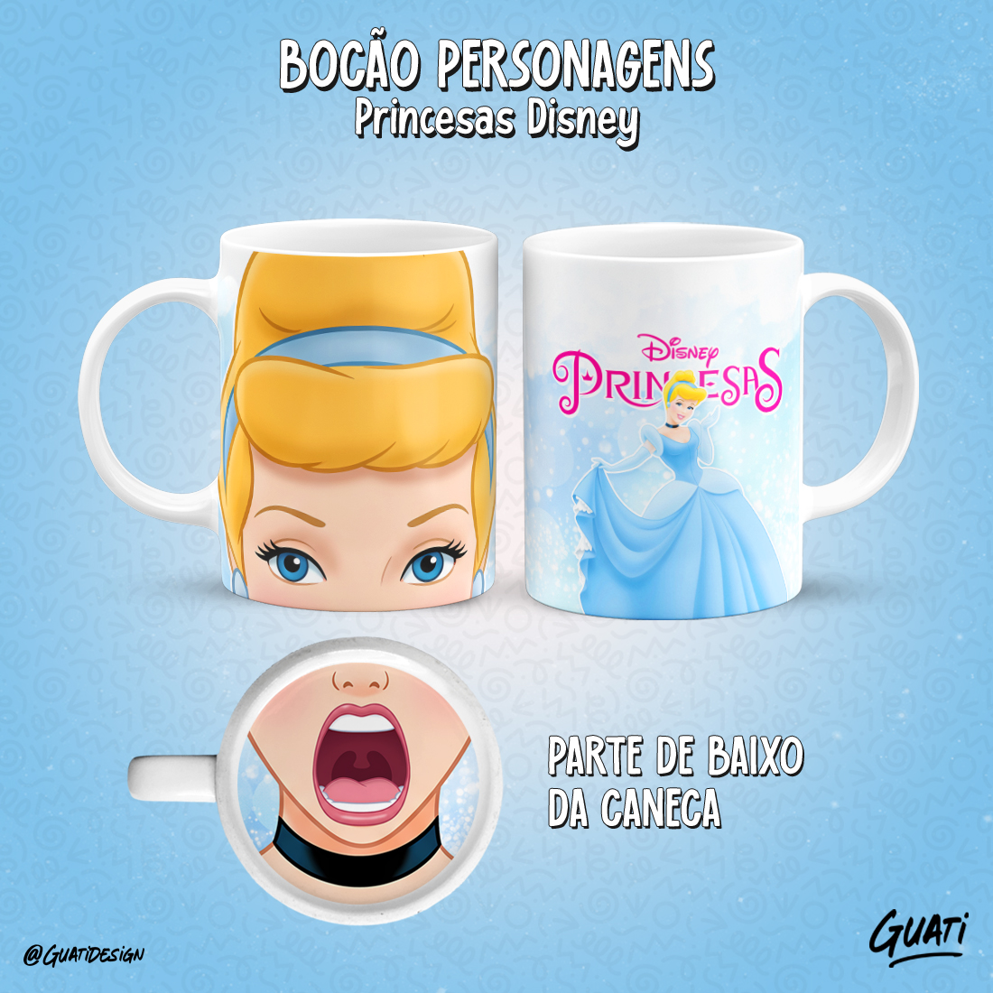 Bocão Princesas – Artes para Caneca