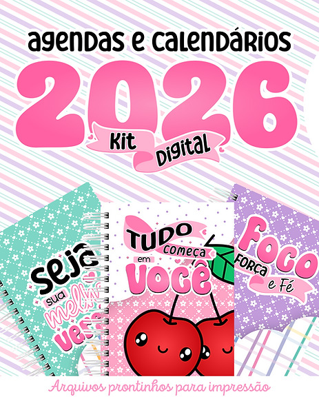 Agendas e Calendários 2026 (Candy)