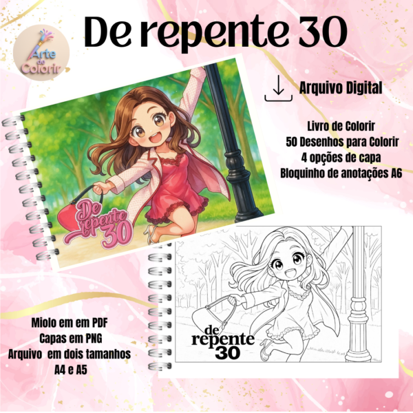 De Repente 30 – Livro de Colorir