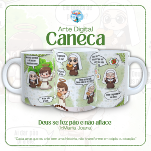 Arquivo Caneca Frei Gilson Deus se fez pão e não alface - Artes da Elai