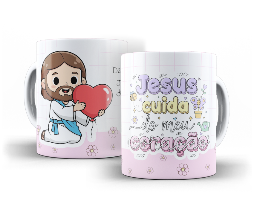 Arte Canecas Amanhecer Com Deus Kids - Imagem 4