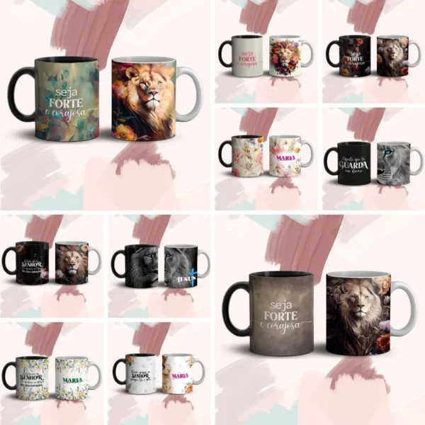 Combo Estampas Canecas Cristã – Com e Sem Frases - Imagem 4