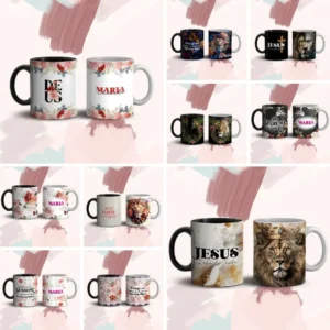 Combo Estampas Canecas Cristã – Com e Sem Frases