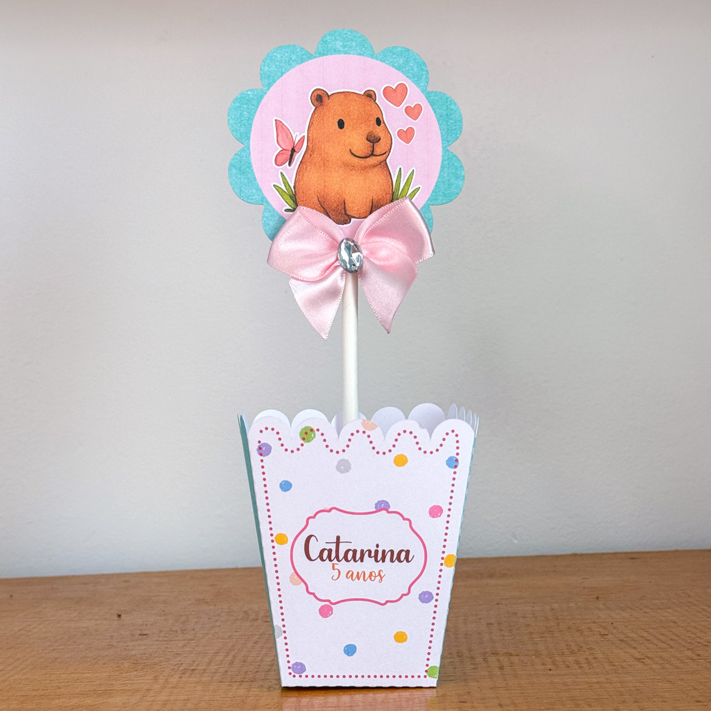 Capivara menina – Kit Festa Pronta - Imagem 3