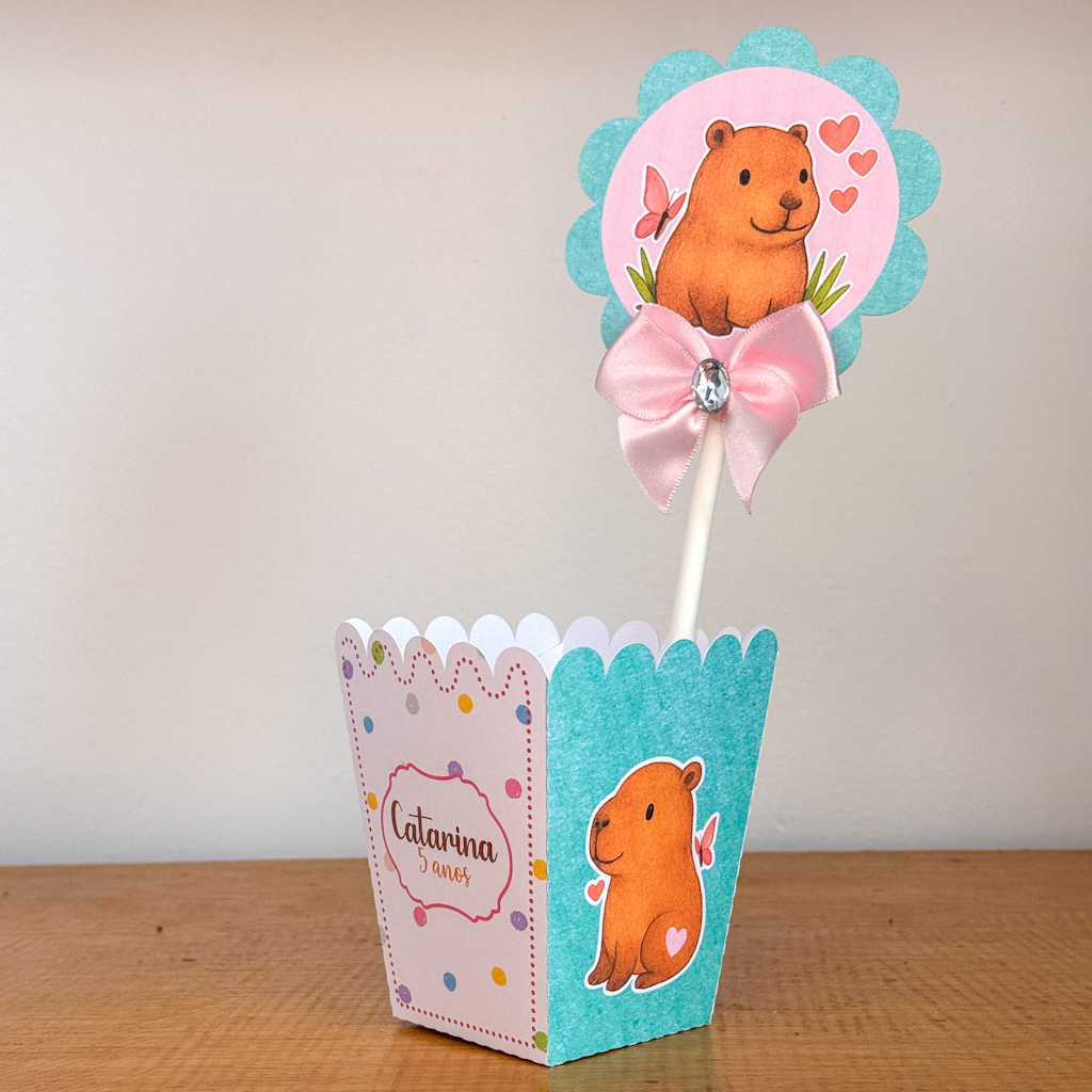 Capivara menina – Kit Festa Pronta - Imagem 4