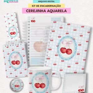 Coleção Cerejinhas Aquarela – Kit de Encadernação
