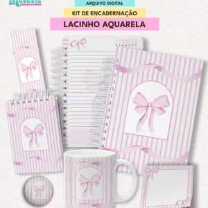 Coleção Lacinho Aquarela – Kit de Encadernação