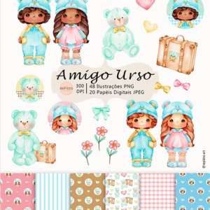 Kit Digital Urso Amigo