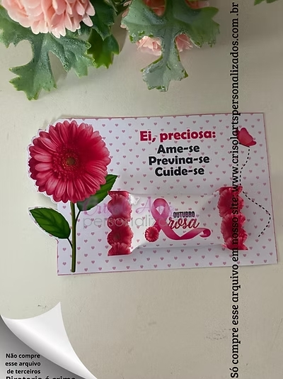 Kit Card balinha Outubro Rosa - Crisol